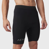 1170. Lycra® Ribbed Run Half-Tight - Black