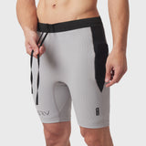 1170. Lycra® Ribbed Run Half-Tight - Slate Grey