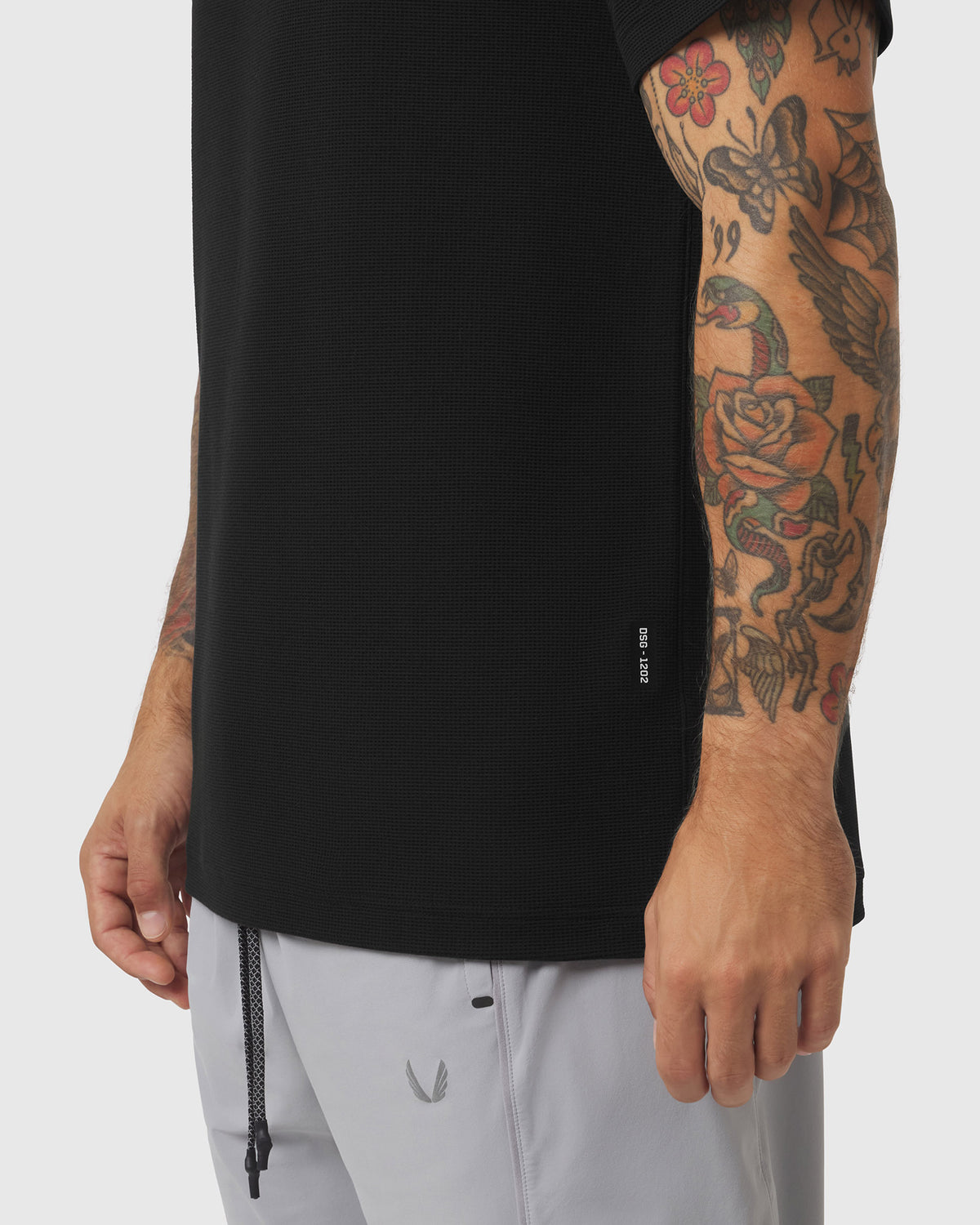 1202. Tech-Waffle™ Tee - Black