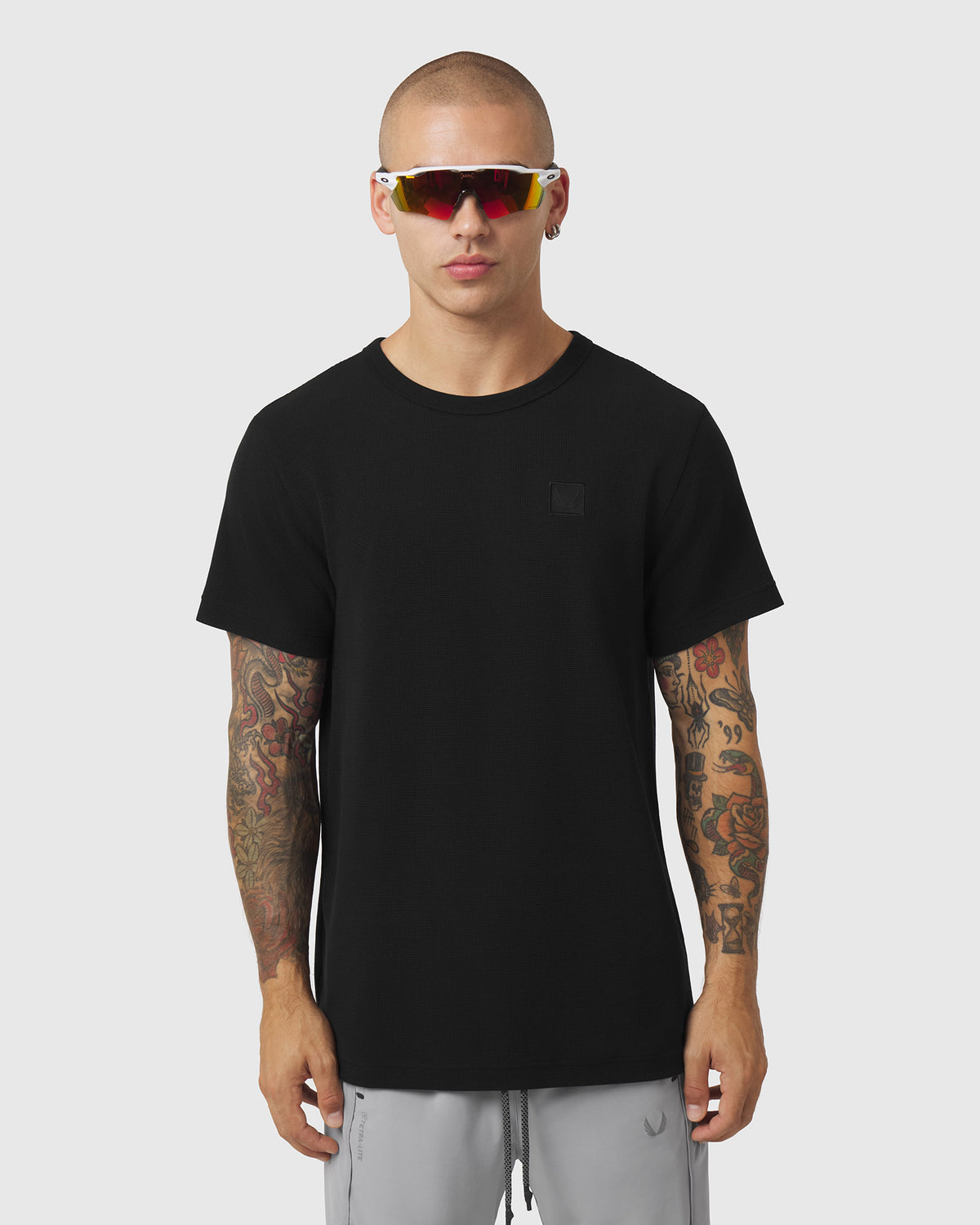 1202. Tech-Waffle™ Tee - Black