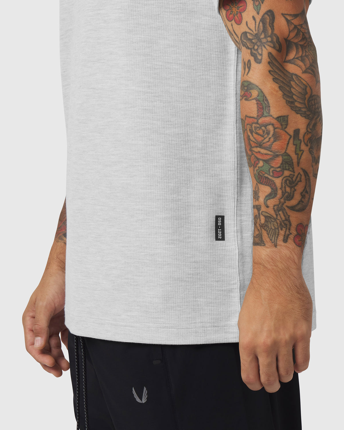 1202. Tech-Waffle™ Tee - Heather Grey
