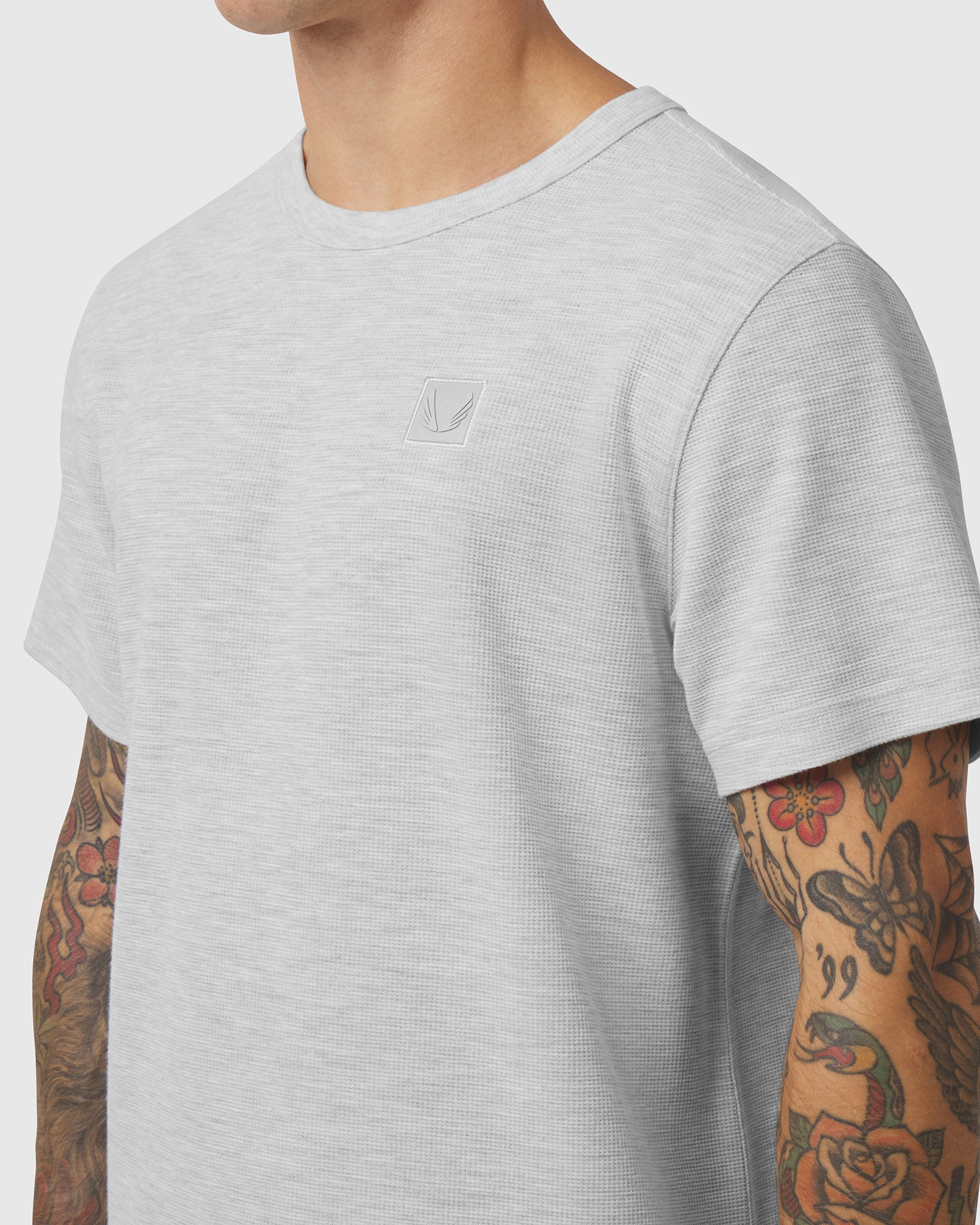 1202. Tech-Waffle™ Tee - Heather Grey