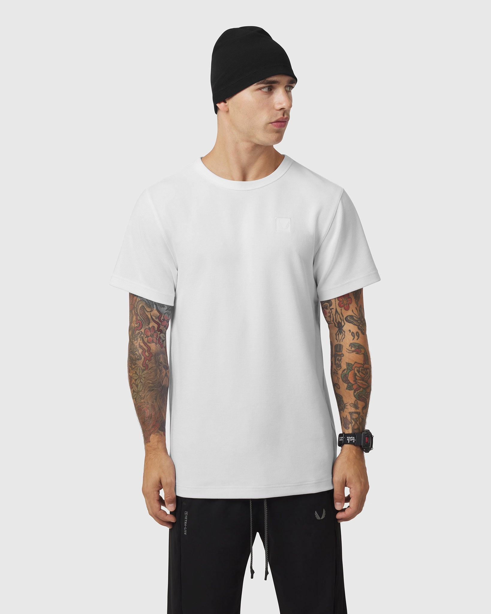 1202. Tech-Waffle™ Tee - Heather Grey
