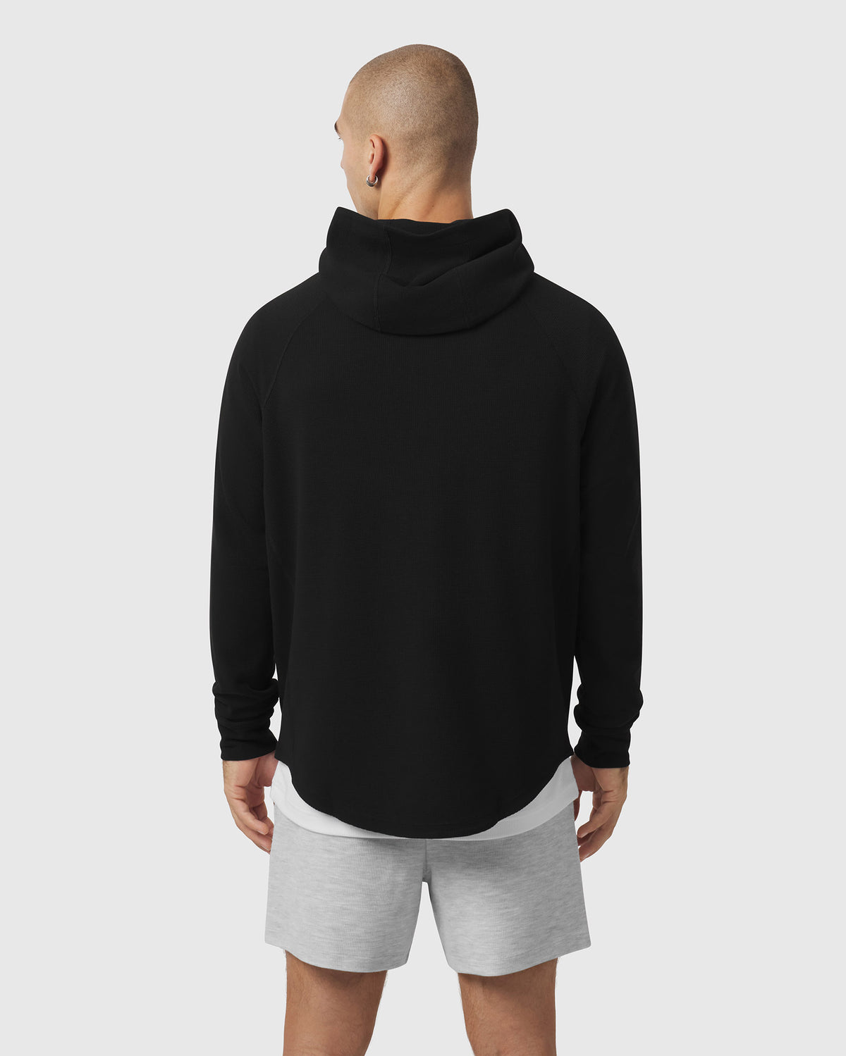 1205. Tech-Waffle™ Quarter Zip Hoodie - Black