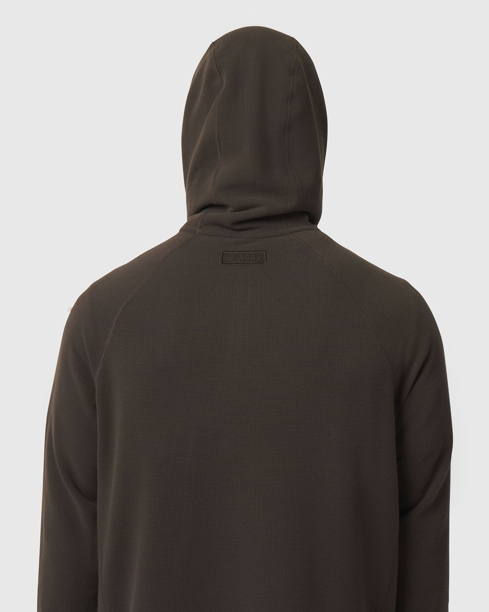 1205. Tech-Waffle™ Quarter Zip Hoodie - Dark Earth