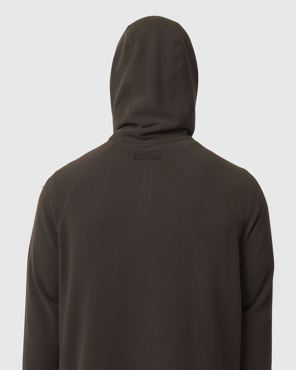 1205. Tech-Waffle™ Quarter Zip Hoodie - Dark Earth