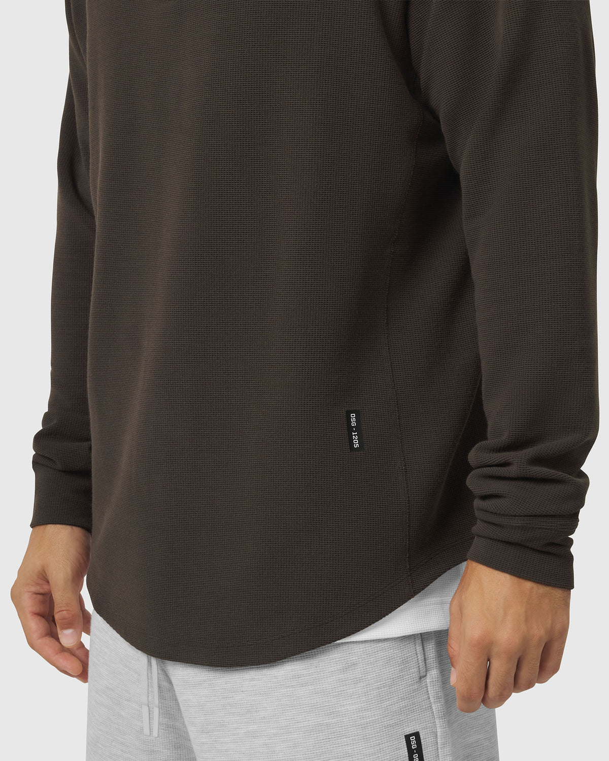 1205. Tech-Waffle™ Quarter Zip Hoodie - Dark Earth