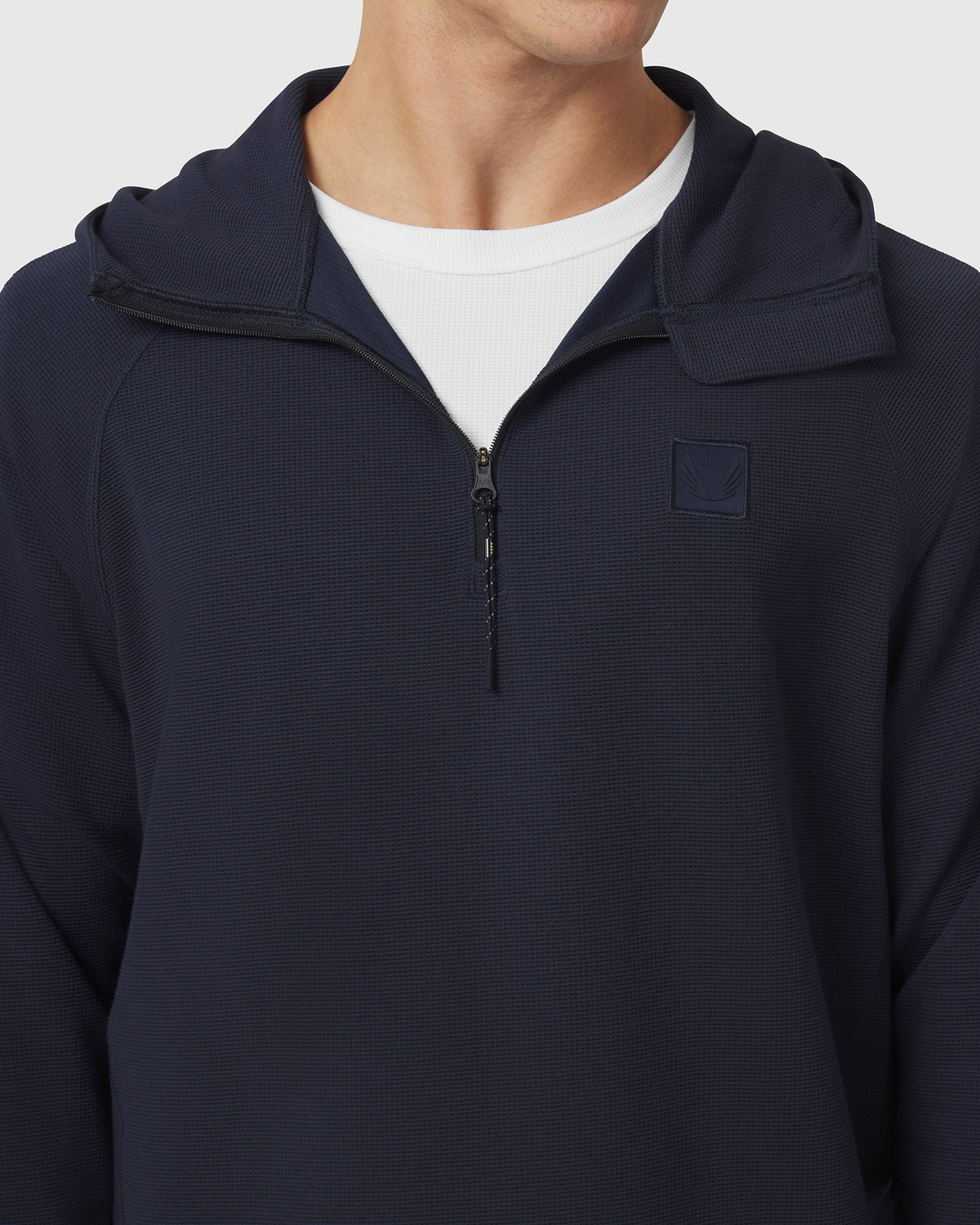 1205. Tech-Waffle™ Quarter Zip Hoodie - Navy