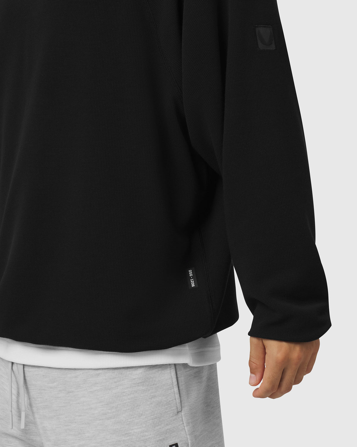 1206. Tech-Waffle™ Scuba Hoodie - Black