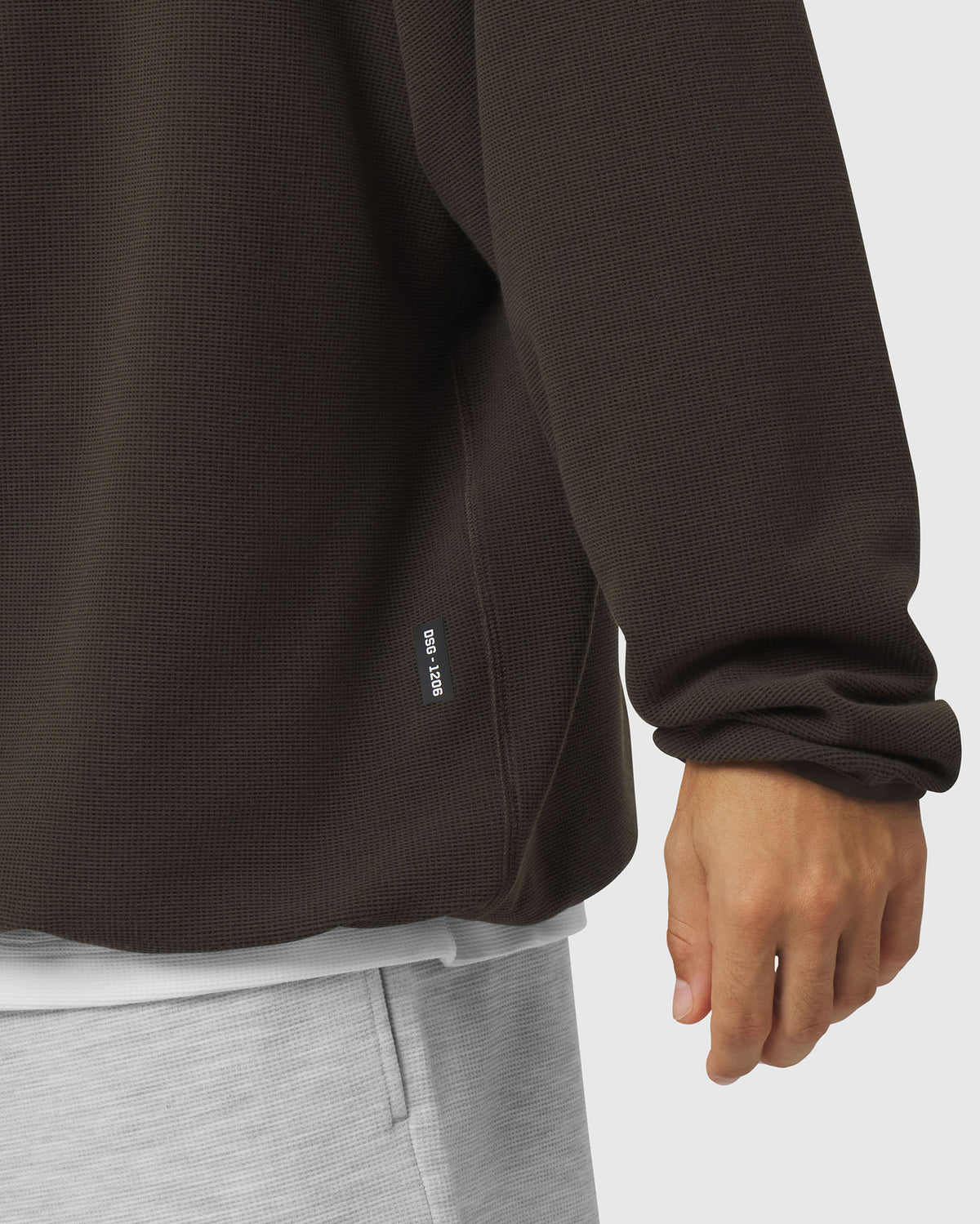 1206. Tech-Waffle™ Scuba Hoodie - Dark Earth