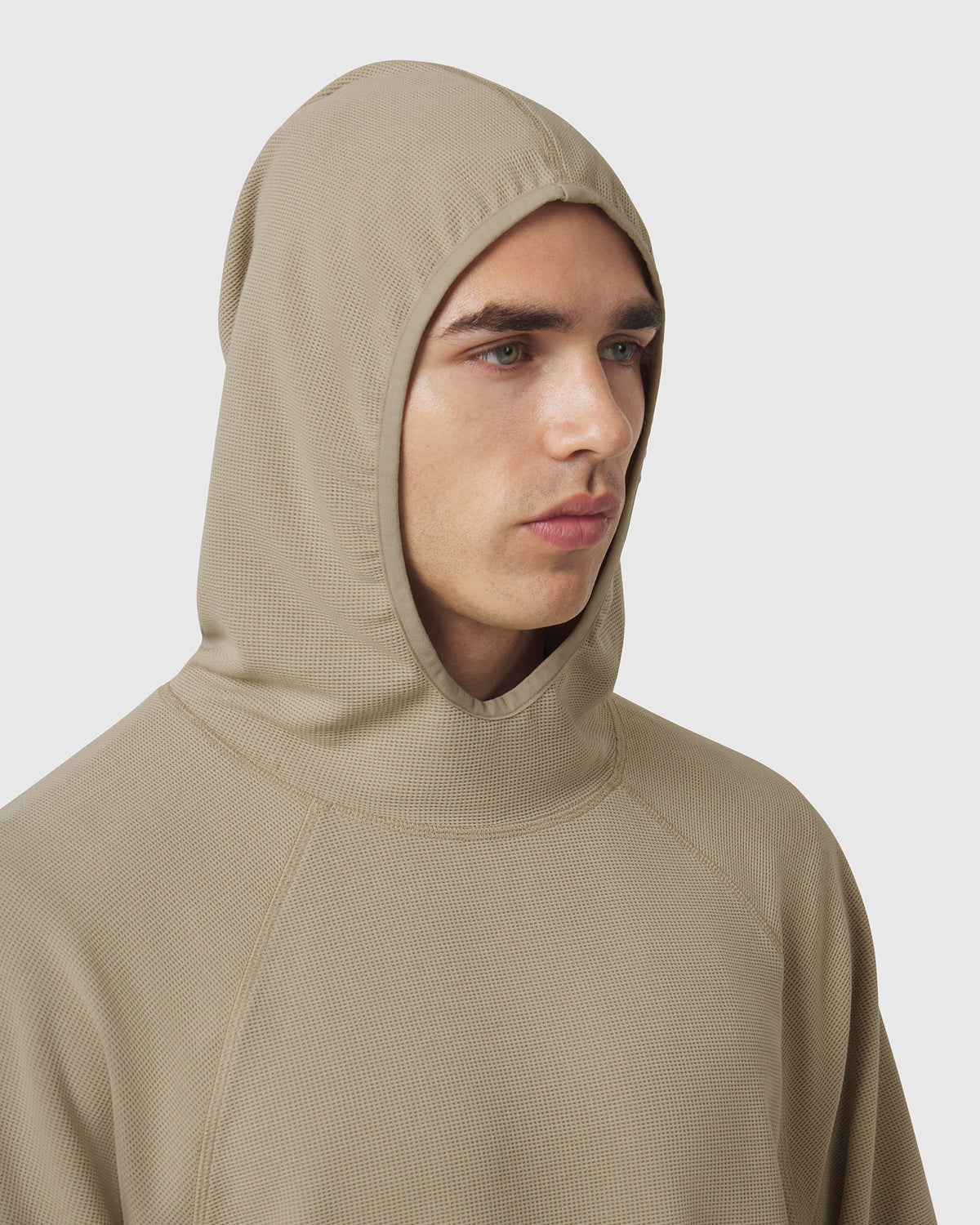 1206. Tech-Waffle™ Scuba Hoodie - Khaki
