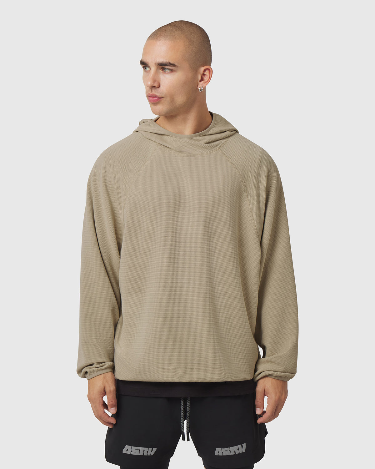 1206. Tech-Waffle™ Scuba Hoodie - Khaki