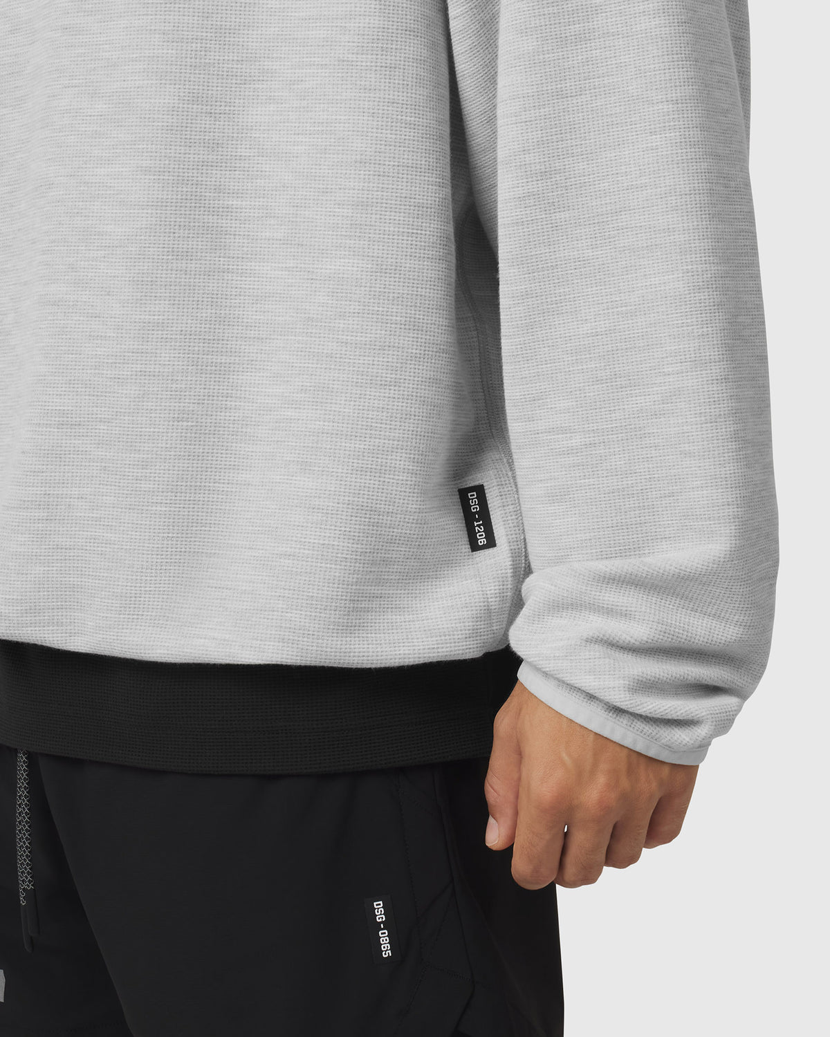 1206. Tech-Waffle™ Scuba Hoodie - Heather Grey