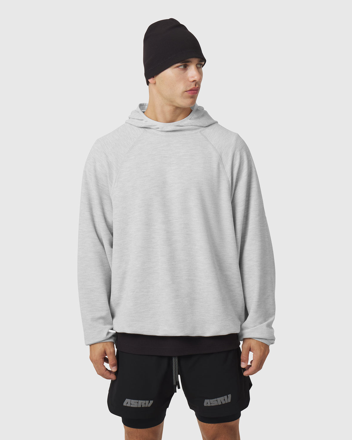 1206. Tech-Waffle™ Scuba Hoodie - Heather Grey