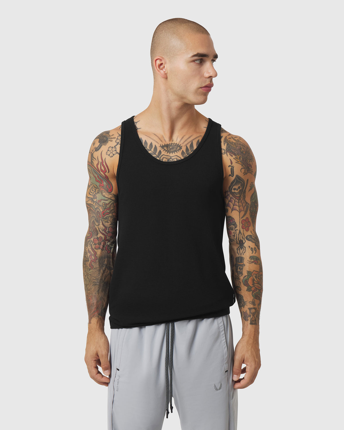 1207. Tech-Waffle™ Slim Tank - Black