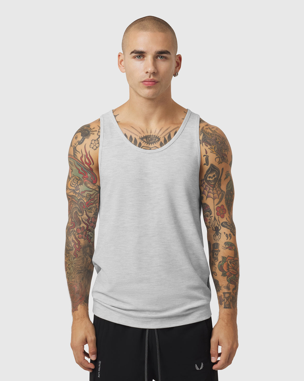 1207. Tech-Waffle™ Slim Tank - Heather Grey