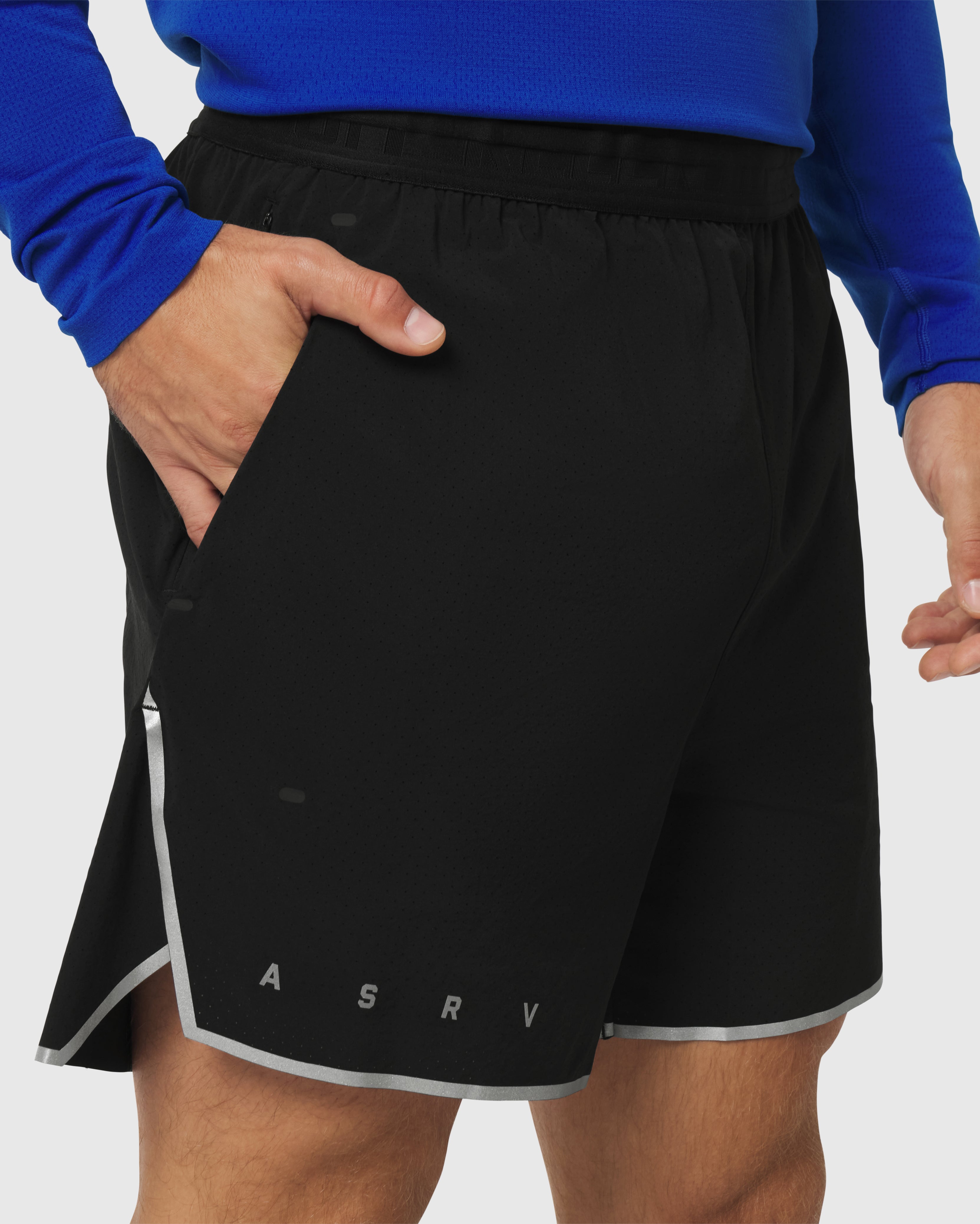 1219. Aerotex™ Perforated Linerless Short - Black