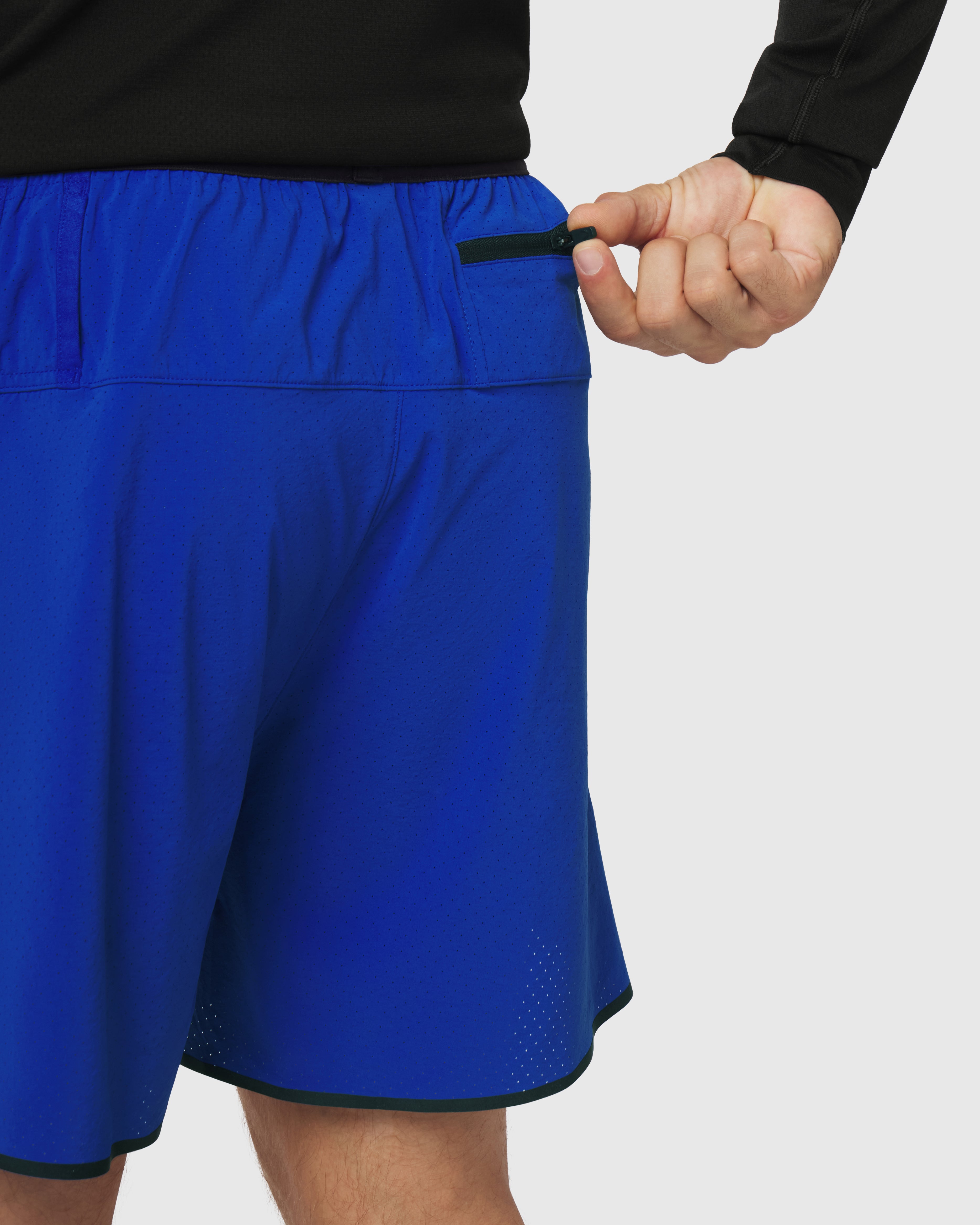 1219. Aerotex™ Perforated Linerless Short - Electric Blue
