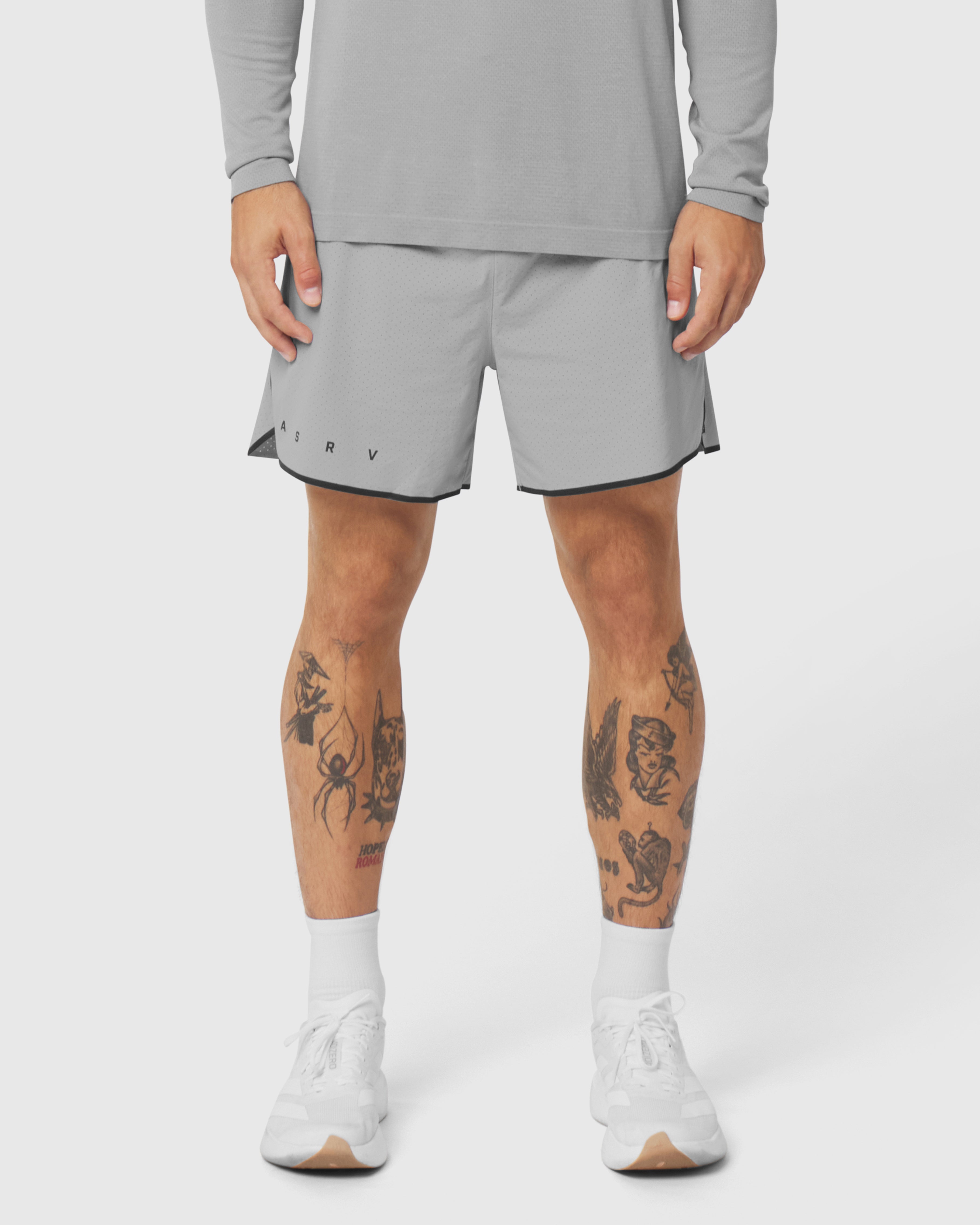 1219. Aerotex™ Perforated Linerless Short - Slate Grey