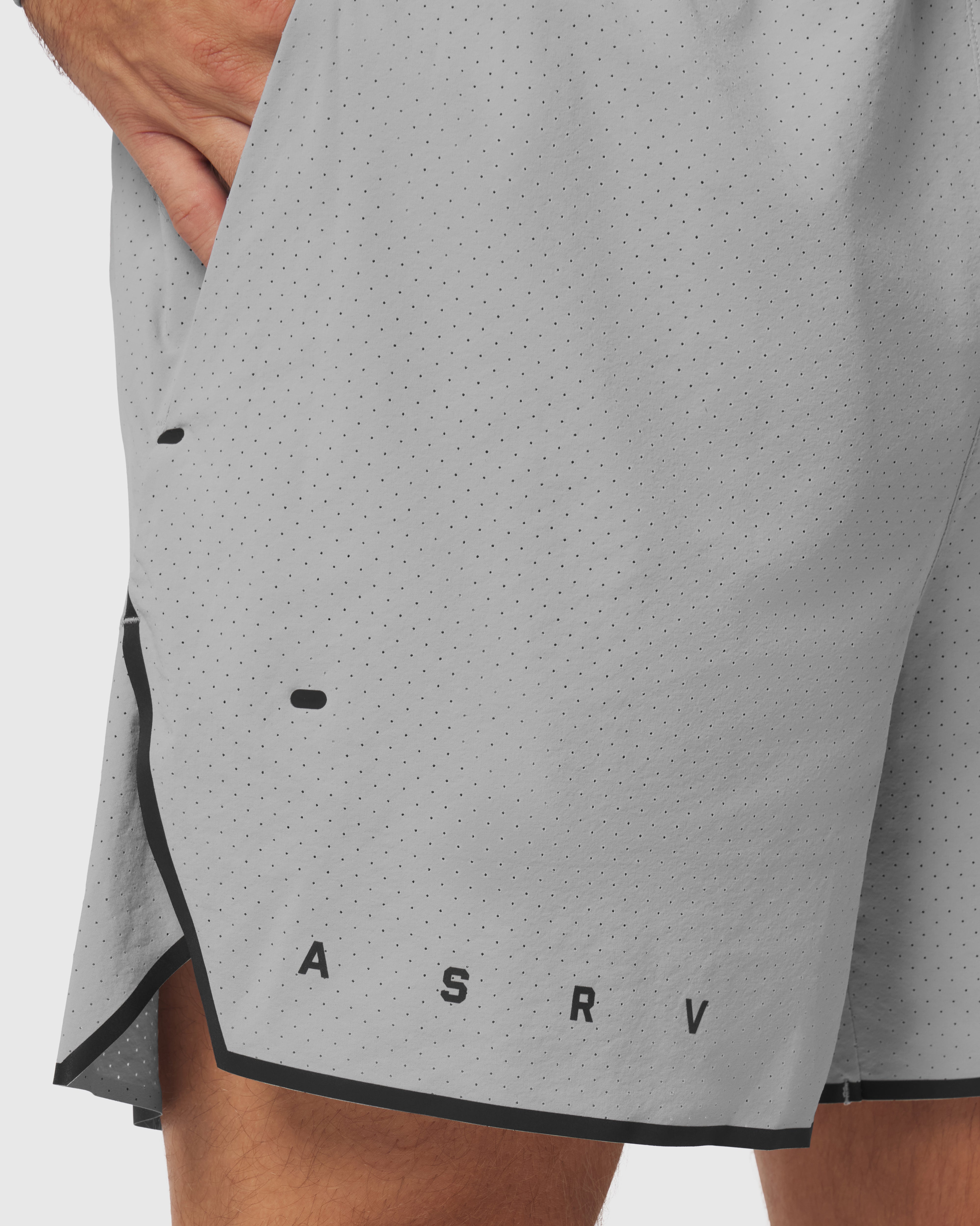 1219. Aerotex™ Perforated Linerless Short - Slate Grey