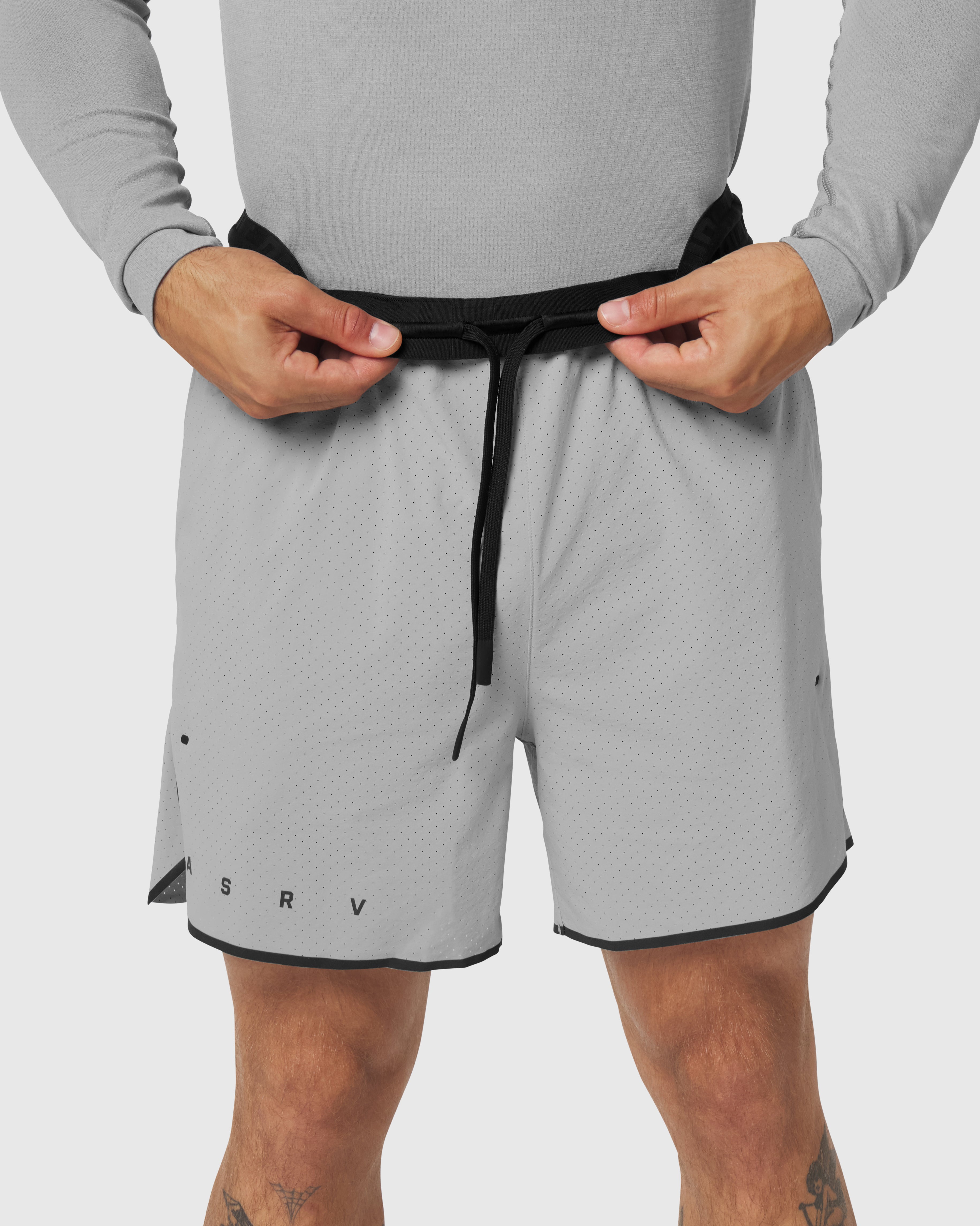 1219. Aerotex™ Perforated Linerless Short - Slate Grey