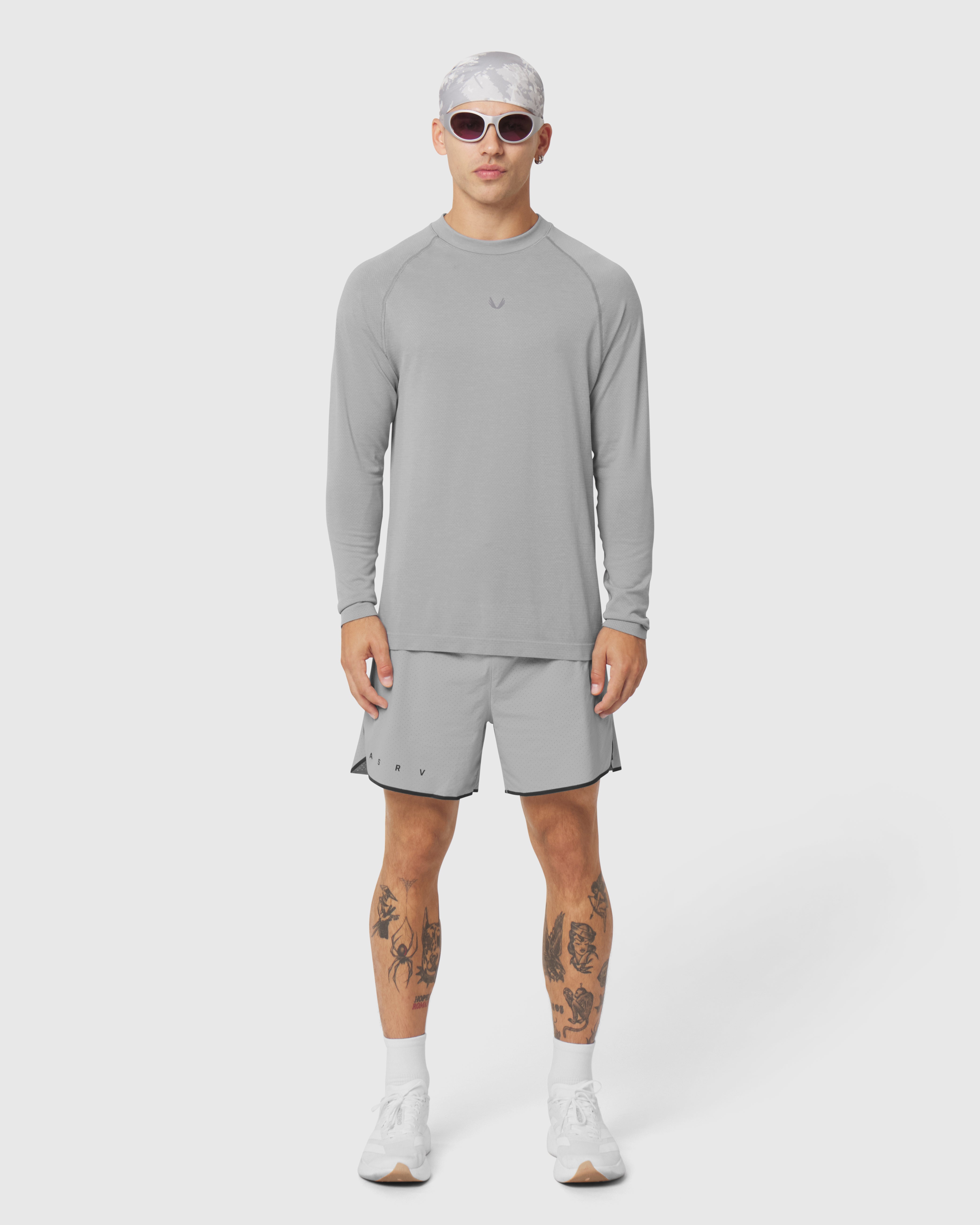 1219. Aerotex™ Perforated Linerless Short - Slate Grey