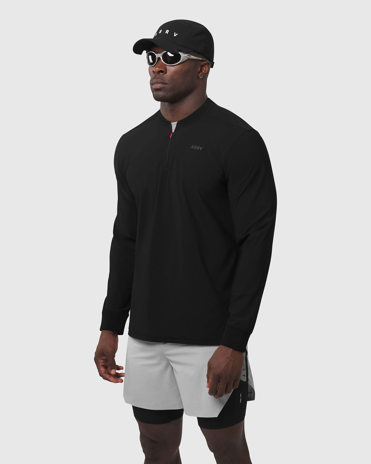 1240. Tetra-Lite® Quarter Zip Long Sleeve - Black
