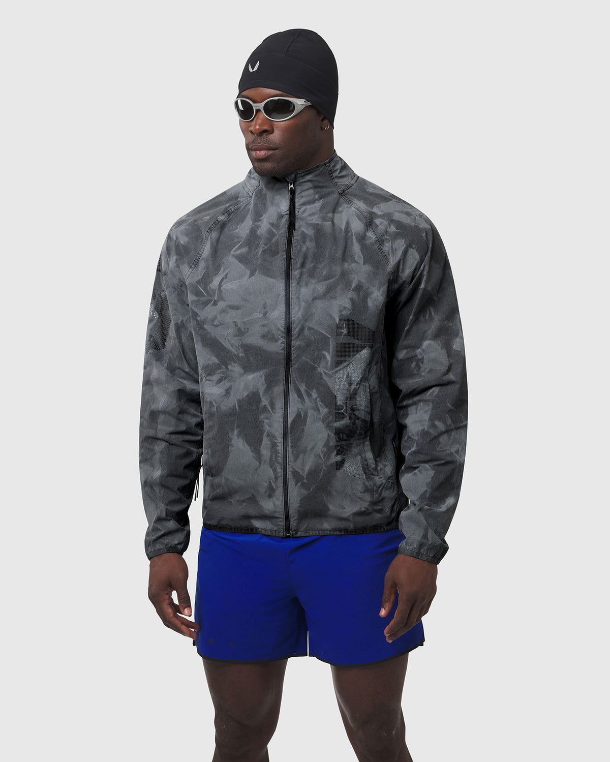 1243. Garment Dyed Ripstop Zip Jacket - Black
