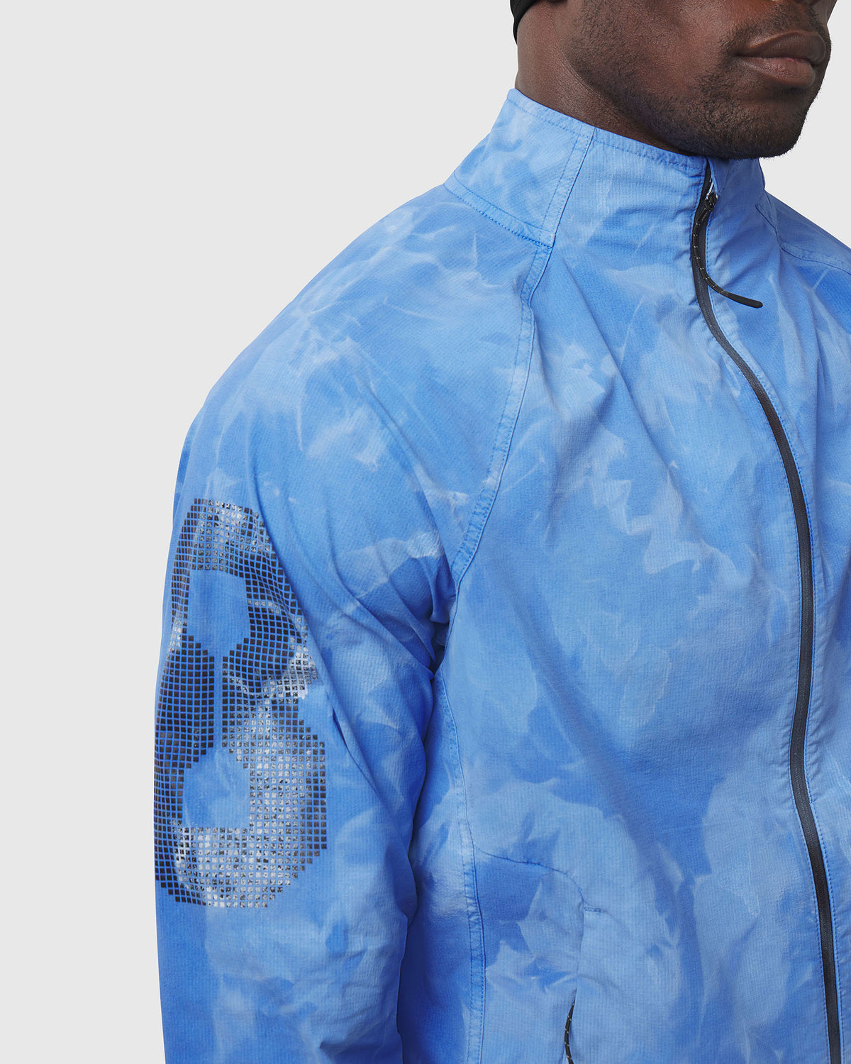 1243. Garment Dyed Ripstop Zip Jacket - Electric Blue