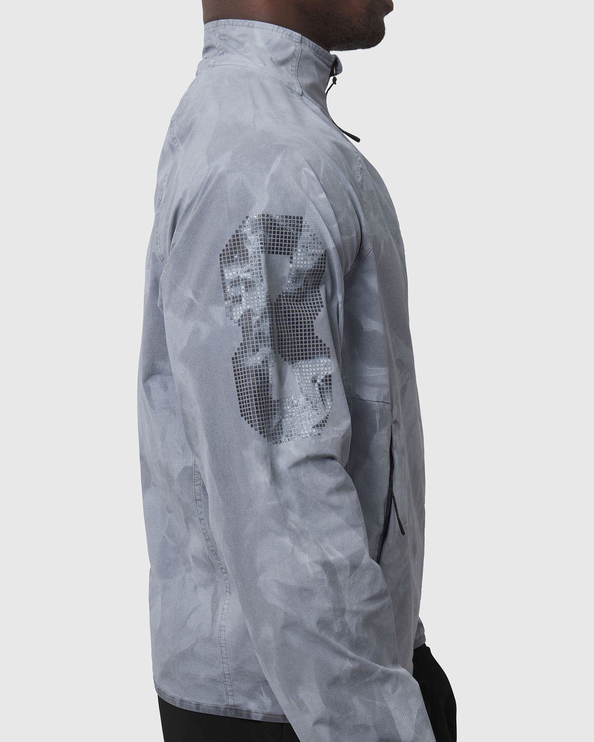1243. Garment Dyed Ripstop Zip Jacket - Slate Grey