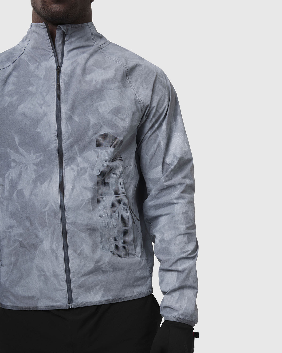 1243. Garment Dyed Ripstop Zip Jacket - Slate Grey