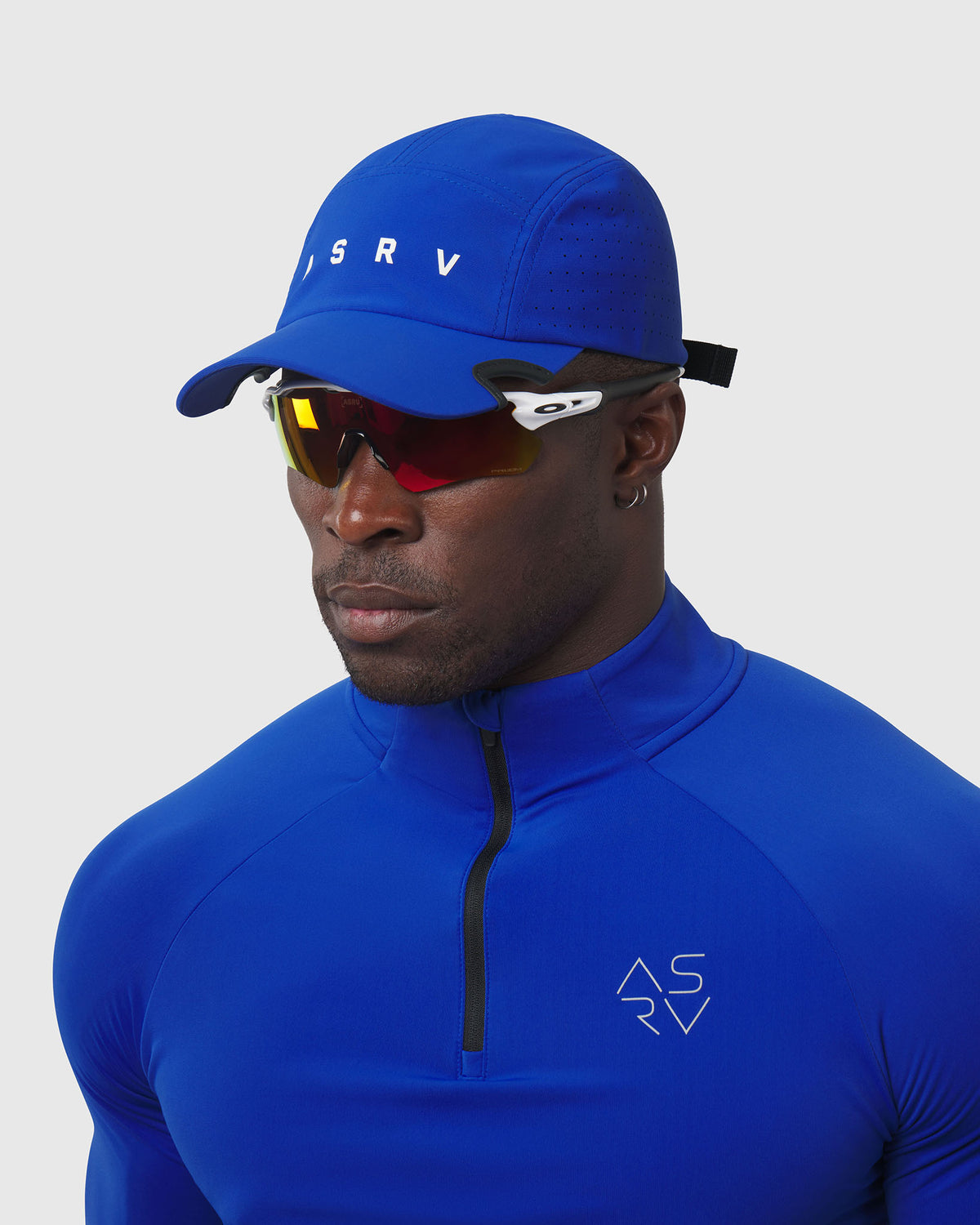 1255. Tetra-Lite® Notch® Hat - Electric Blue/White "ASRV"