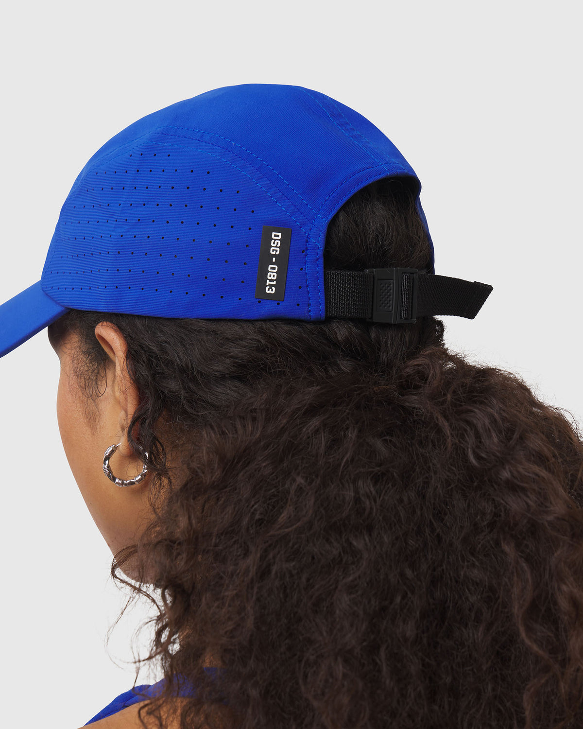 0813. Tetra-Lite® Vented Hat - Electric Blue/White "Wings"