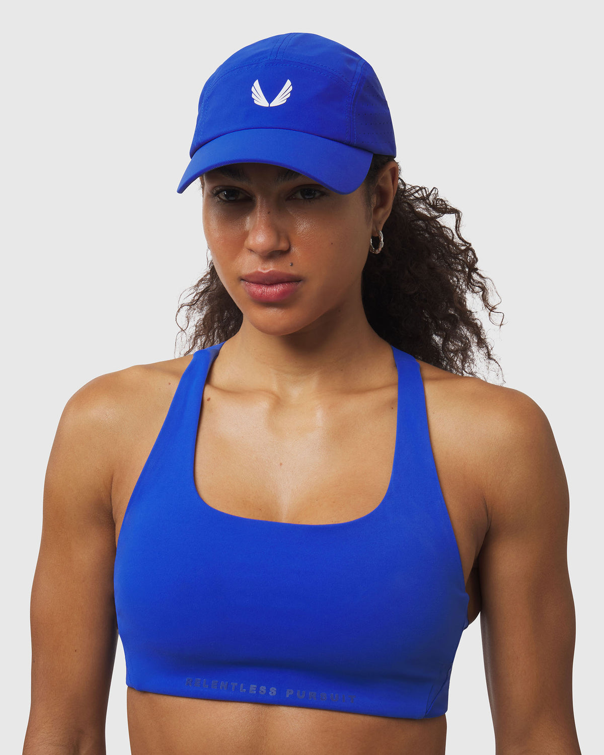 0813. Tetra-Lite® Vented Hat - Electric Blue/White "Wings"