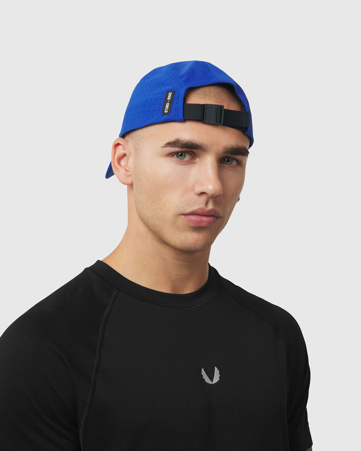 0813. Tetra-Lite® Vented Hat - Electric Blue/White "Wings"