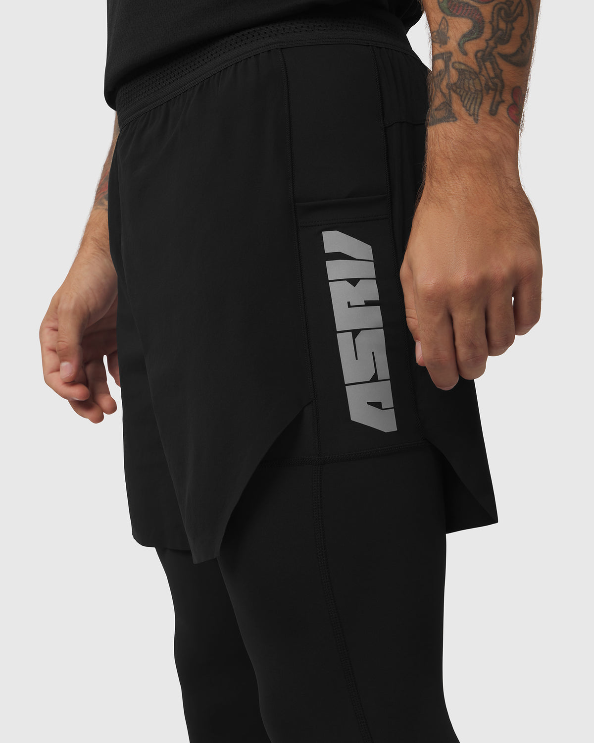 1239. Aerotex™ Hybrid Legging - Black/Black "Blade"