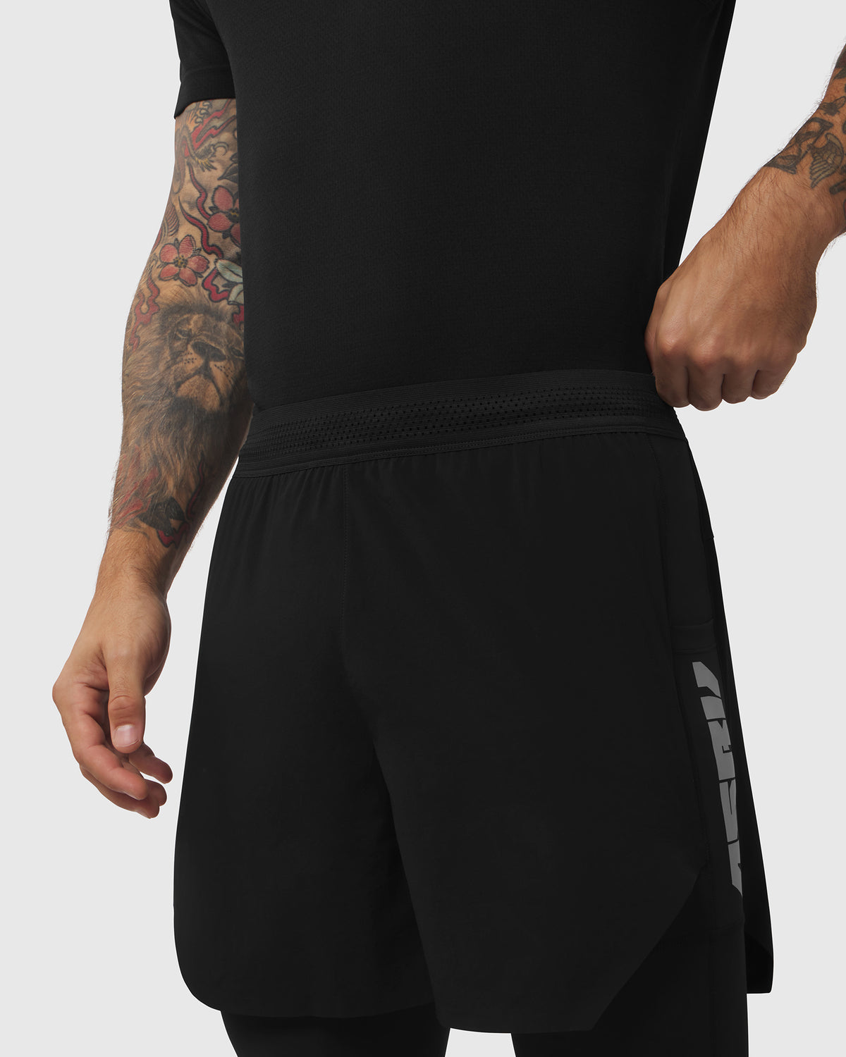 1239. Aerotex™ Hybrid Legging - Black/Black "Blade"
