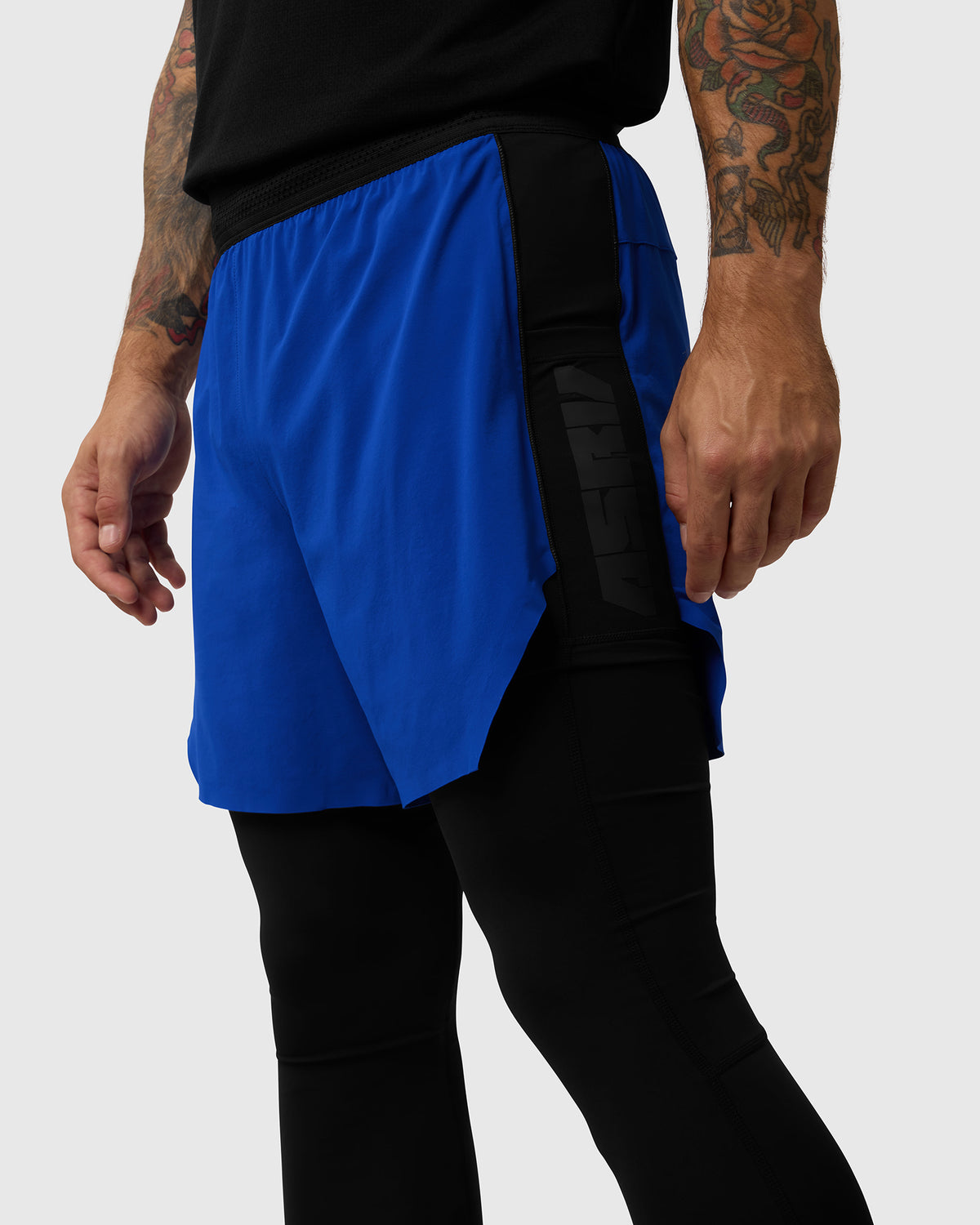1239. Aerotex™ Hybrid Legging - Electric Blue/Black "Blade"