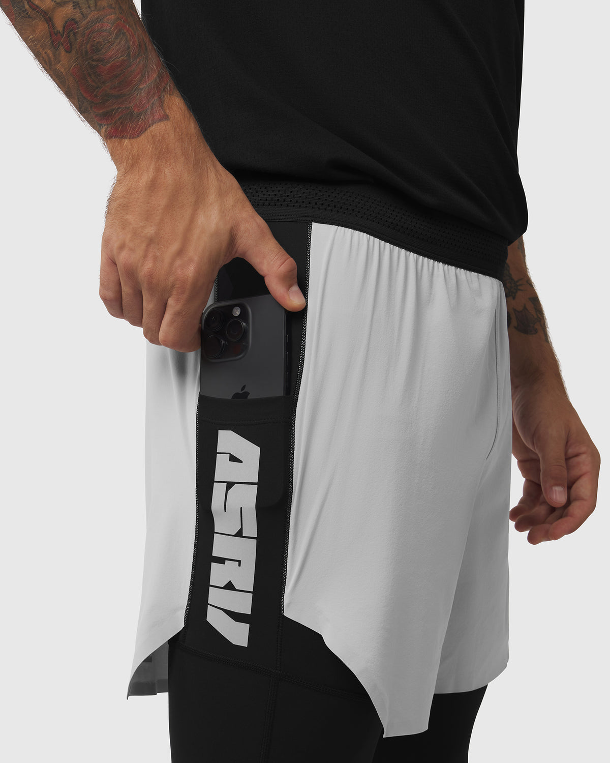 1239. Aerotex™ Hybrid Legging - Slate Grey/Black "Blade"
