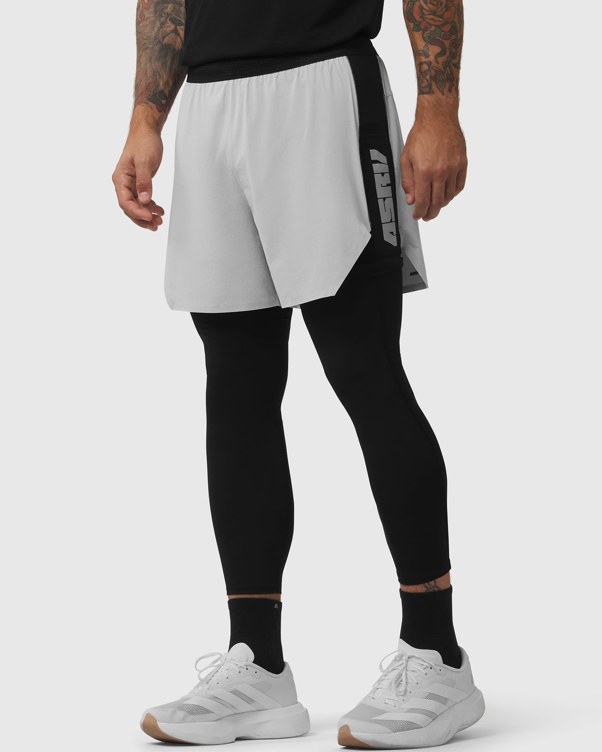 1239. Aerotex™ Hybrid Legging - Slate Grey/Black "Blade"