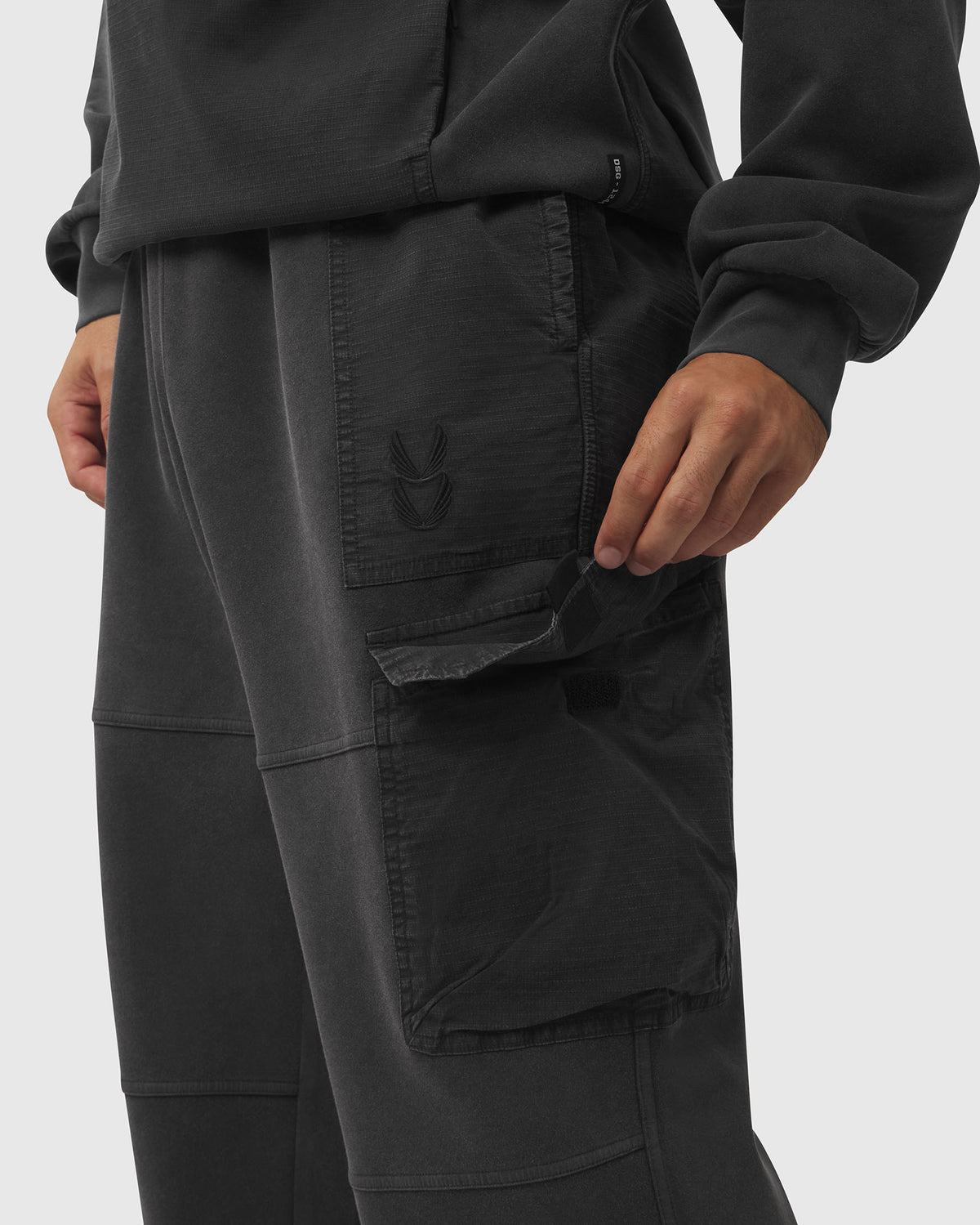 1251. Garment Dyed Ripstop DRI-CORE™ Cargo Pant - Black