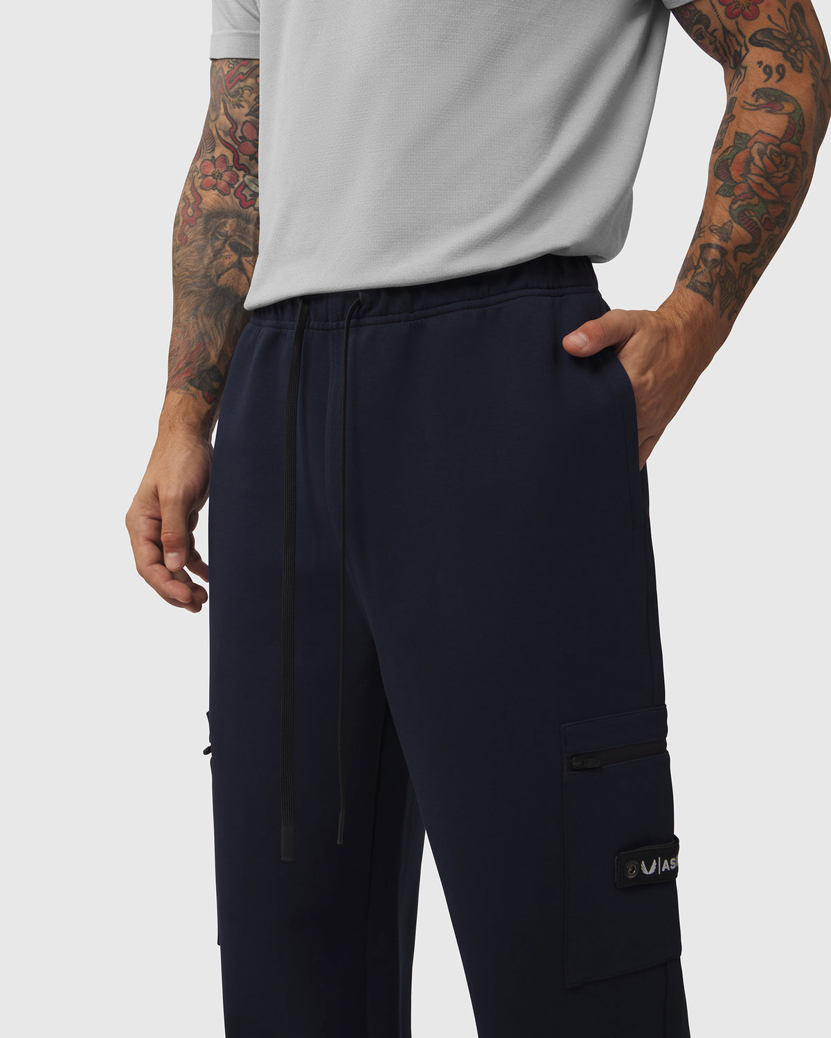 1253. DRI-CORE™ Straight Leg Cargo Sweats - Navy