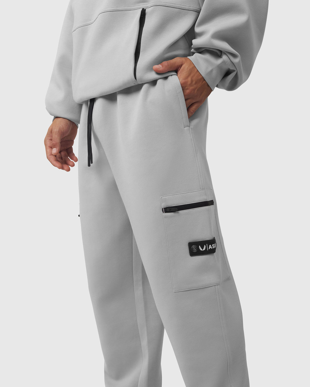 1253. DRI-CORE™ Straight Leg Cargo Sweats - Slate Grey