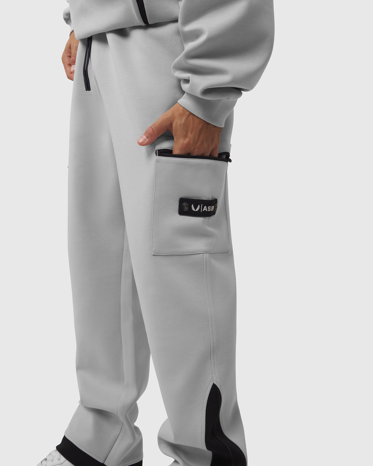 1253. DRI-CORE™ Straight Leg Cargo Sweats - Slate Grey