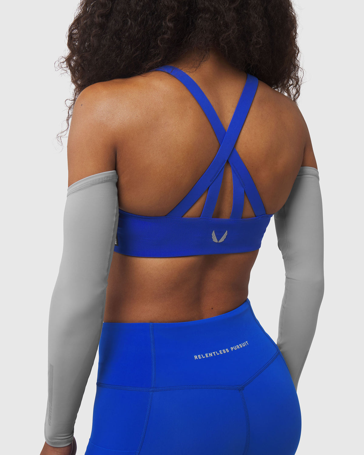 W039. LYCRA® Hybrid Sports Bra - Electric Blue