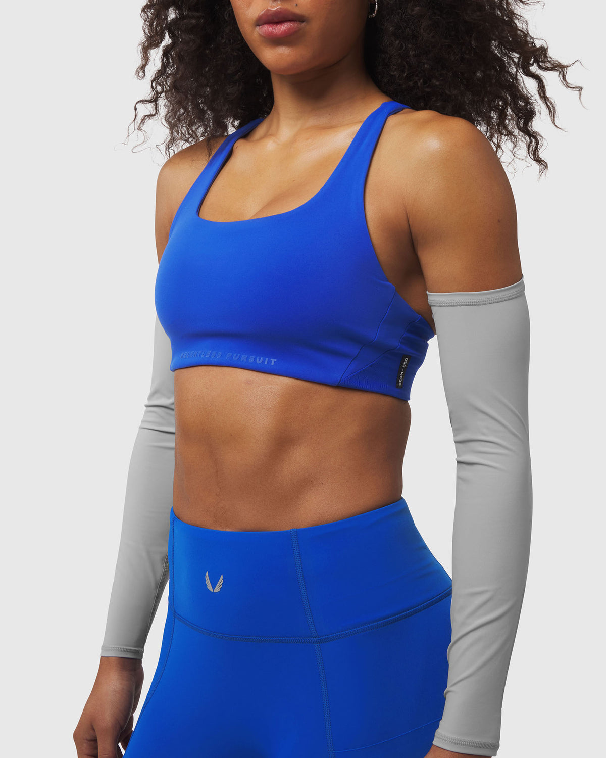 W039. LYCRA® Hybrid Sports Bra - Electric Blue