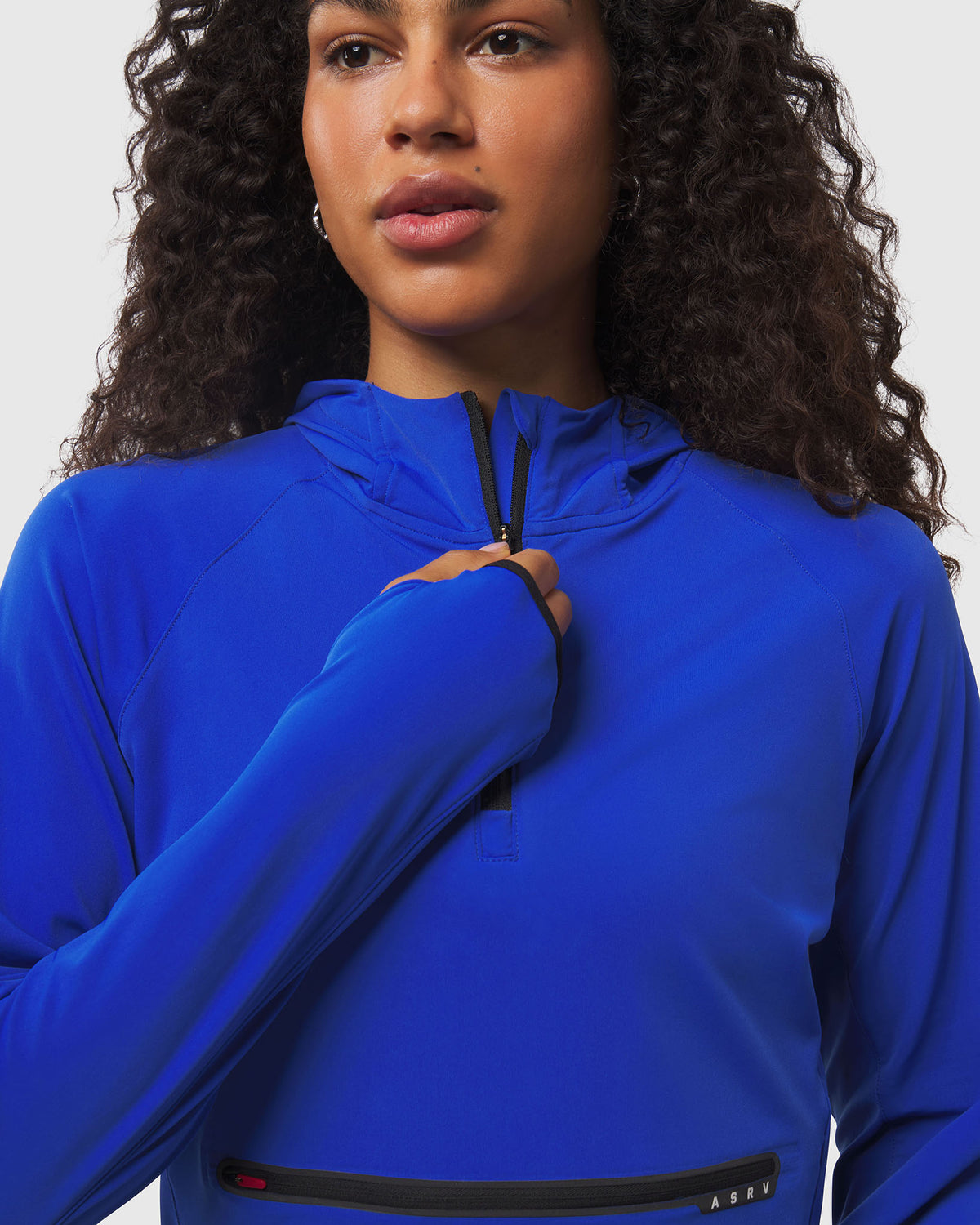 W122. Thermal Training Hoodie - Electric Blue