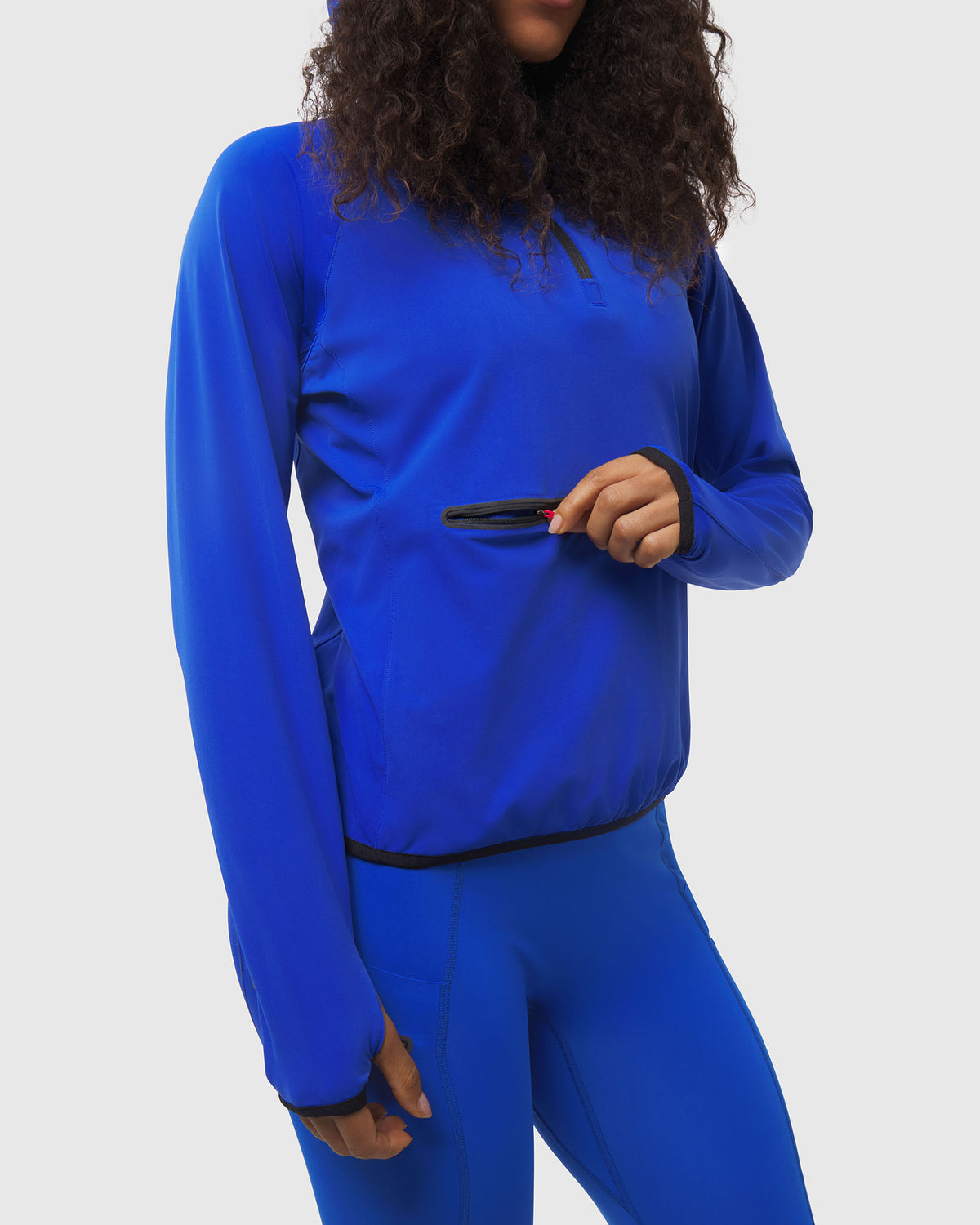 W122. Thermal Training Hoodie - Electric Blue