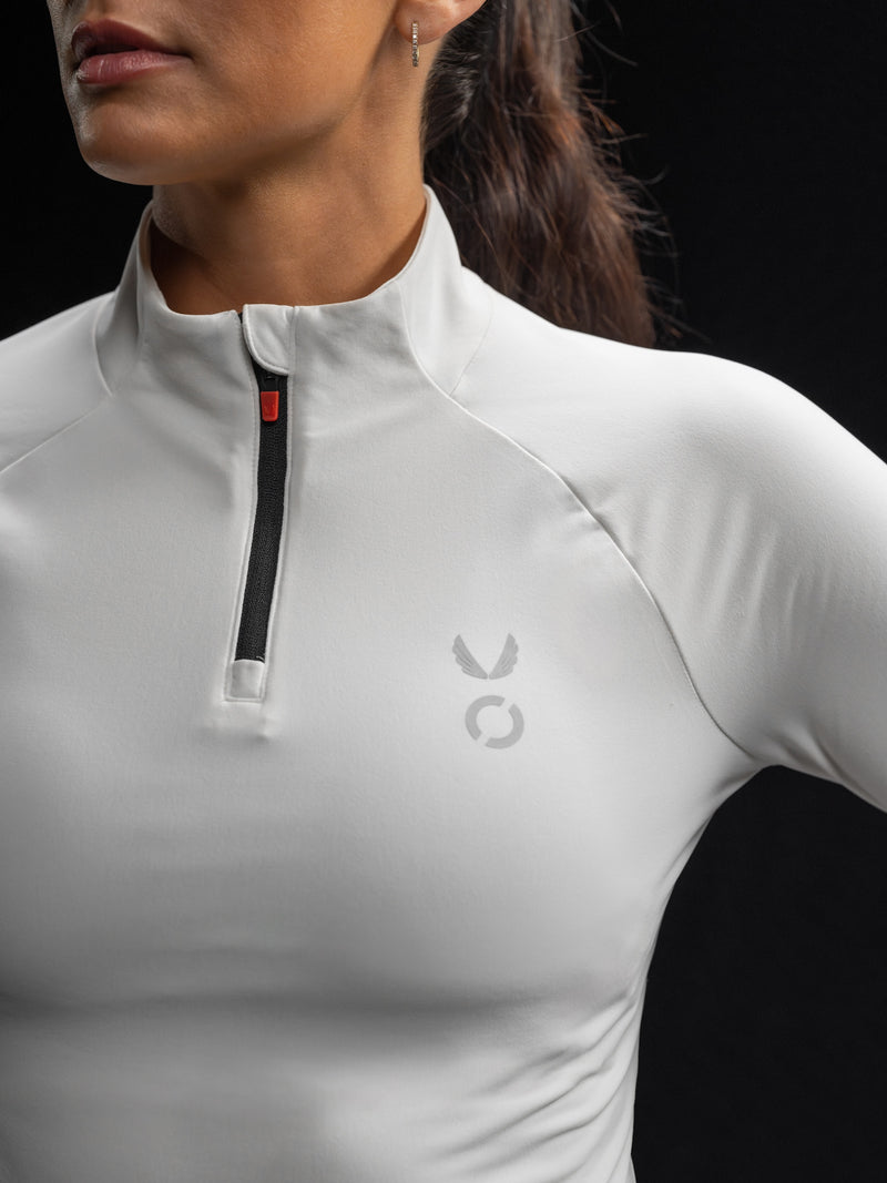 ASRV x Equinox Performance Quarter Zip - Ivory Cream