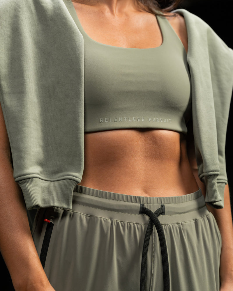 ASRV x Equinox Lycra® Hybrid Sports Bra - Sage